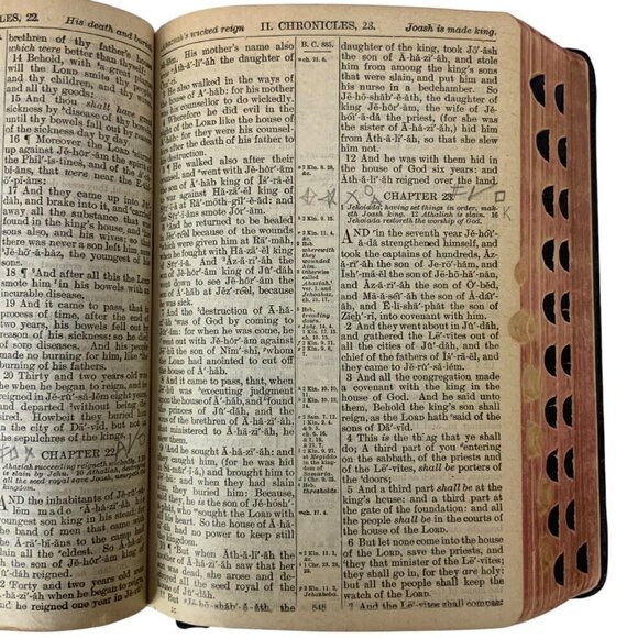 Vintage Holy Bible Red Letter Edition by Blackwell-Wielandy Leather Cover 1920s - Picture 9 of 14